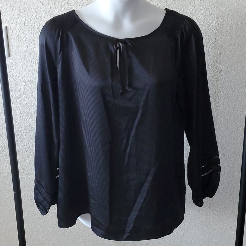 NWT Jones New York Black Blouse Size XL
